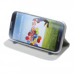 Wholesale Samsung Galaxy S4 Slim Flip Leather Cover (White)
